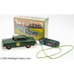 Dick Tracy Remote Control Battery-Operated Police Car (Roof-Top Light) NMIB (Linemar [a division of 