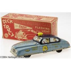 Dick Tracy Squad Car No. 1 in Box - Light Blue, Friction Drive (Marx, circa 1949-52).