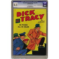 Four Color (Series One) #1 Dick Tracy - Mile High pedigree (Dell, 1939) CGC VF+ 8.5 Off-white to whi