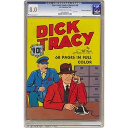 Four Color (Series One) #6 Dick Tracy - Mile High pedigree (Dell, 1940) CGC VF 8.0 Off-white to whit