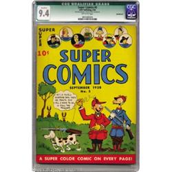 Super Comics #5 (Dell, 1938) CGC Qualified NM 9.4 Off-white pages.
