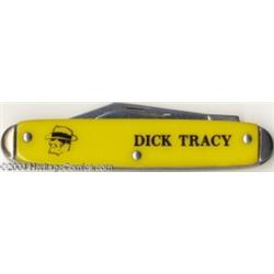 Dick Tracy [With Hat] 3.5" Pocket Knife - Yellow (1950s).
