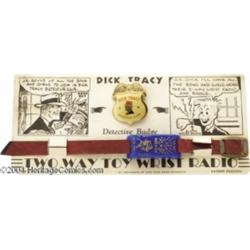 Dick Tracy Two Way Tracy Wrist Radio Mint On Card (Gaylord and Son, circa 1947).