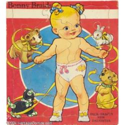 Dick Tracy Bonny Braids Fuzzy Friends Tray Puzzle (Saalfield, 1951).
