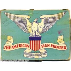 American Sign Printer Rubber Stamp Set #4110 (Stamper Kraft, 1935).