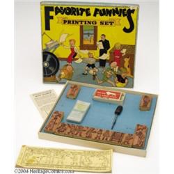 Dick Tracy [and Others] Favorite Funnies Printing Set #4085 in Original Box (Stamper Kraft, 1935).