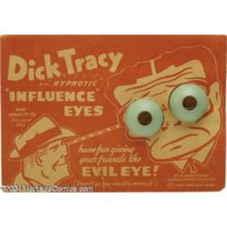 Dick Tracy Hypnotic "Influence" Eyes on Original Card (Mac Novelty Co., mid-1940s).