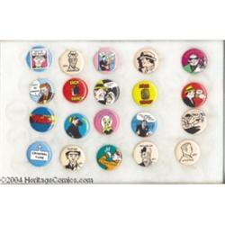 Dick Tracy "Button-Up" Pinback Set of 20 (Button-Up, 1984) Condition: Average Mint.