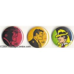 Dick Tracy Set of 3 Limited-Issue Dick Locher Pinbacks (1990).