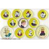 Image 1 : Dick Tracy Pinback Button Set of 13 (early 1960s) Condition: Average VF+.