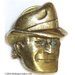 Dick Tracy Head Charm Gumball Machine Pinback (1950s).