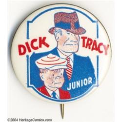 Dick Tracy and Junior Cello Button Premium (Caramel Card, 1933).