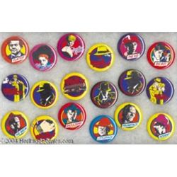 Dick Tracy Movie Cartoon - Type Pinback Set of 18 (Buttons, Etc., 1990) Condition: Average MT.