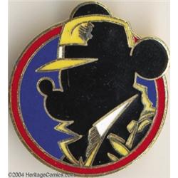 Mickey Mouse as Dick Tracy [Mick Tracy] Cloisonne Pinback (Disney, 1990).