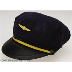 Dick Tracy Air Detective Aviation Cap Premium With Wing Badge (Quaker Cereal, 1938-39).