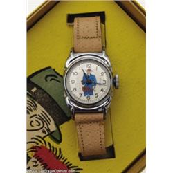 Dick Tracy Tan Strap [Wrist] Watch NMIB (New Haven Clock & Watch Co., 1947).