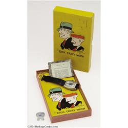 Dick Tracy Black Strap [Wrist] Watch NMIB (New Haven Clock & Watch Co., 1947).