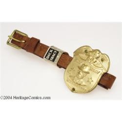 Dick Tracy Leather Belt and Badge (Sturm and Schenberger, Inc., mid-1940s).