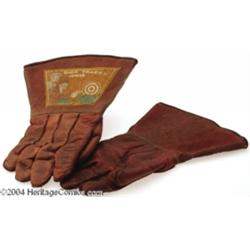 Dick Tracy and Junior Red Leather Gloves (1930s).