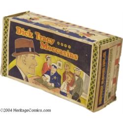 Dick Tracy Moccasins Original Box (Midwest Slipper Mfg., early 1930s).
