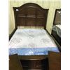 Image 1 : ASHLEY 6 PC QUEEN SIZE CHERRYWOOD BARLEY TWIST  BEDROOM SUITE: HEADBOARD, FOOTBOARD, SIDE RAILS