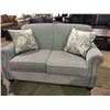 Image 2 : GREY FABRIC STUDDED FRONT 3 SEATER SOFA AND LOVESEAT SET