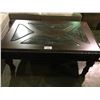 Image 1 : MAHOGANY CARVED INLAY COFFEE TABLE WITH MARBLE INSETS