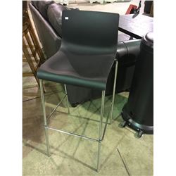 BLACK AND CHROME MODERN STACKING BAR STOOL