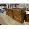 Image 2 : ASHLEY QUEEN SIZE POST & WROUGHT IRON 8 PIECE BEDROOM SUITE, INCLUDES HEAD AND FOOTBOARD,