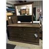 Image 2 : ASHLEY SIGNATURE 5 PIECE FULL SIZE  BROWN WOOD BEDROOM SUITE, INCLUDES HEADBOARD, FOOTBOARD, SIDE