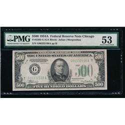 1934A $500 Chicago Federal Reserve Note PMG 53