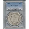1881 $1 Morgan Silver Dollar Coin PCGS AG03