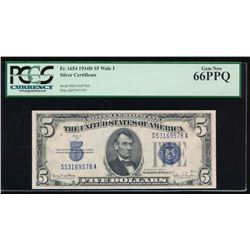 1934D $5 Silver Certificate PCGS 66PPQ