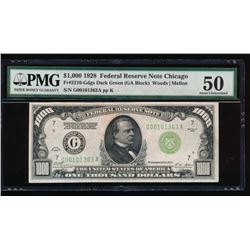 1928 $1000 Chicago Federal Reserve Note PMG 50
