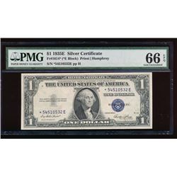 1935E $1 Silver Certificate Star Note PMG 66EPQ