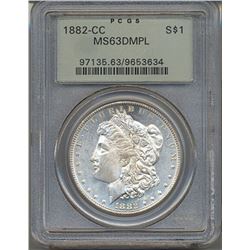 1882-CC $1 Morgan Silver Dollar PCGS MS63DMPL
