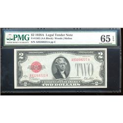 1928A $2 Legal Tender Note PMG 65EPQ