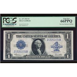 1923 $1 Silver Certificate PCGS 66PPQ