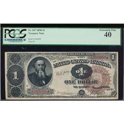 1890 $1 Treasury Note PCGS 40