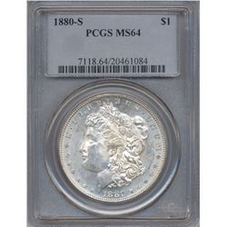 1880-S $1 Morgan Silver Dollar Coin PCGS MS64