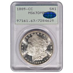 1885-CC $1 Morgan Silver Dollar Coin PCGS MS63DMPL CAC