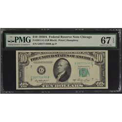 1950A $10 Chicago Federal Reserve Note PMG 67EPQ