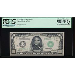 1934A $1000 Chicago Federal Reserve Note PCGS 58PPQ