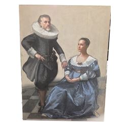 Tulip Fever Cornelis (Christoph Waltz) & Sophia (Alicia Vikander) Stage 4 Painting Movie Props