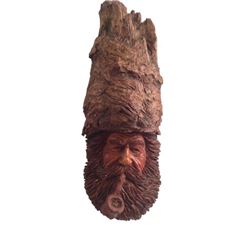 Driftwood Carved Face