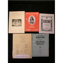 Vintage Theatrical Programs