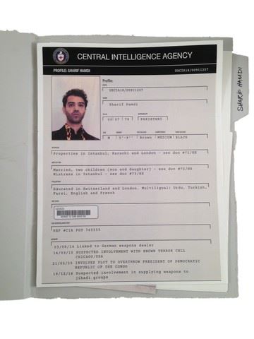 Cia Folder American Assassin Sharif (Khalid Laith) CIA Folder Movie Props