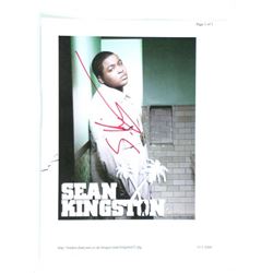 Sean Kingston Signed Photo