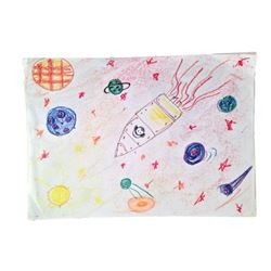 Knowing Screen Used Children's Drawings Movie Props