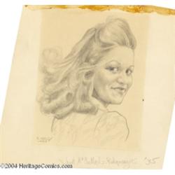 Kelly Freas - Janet McCulloh-Ridgeway Portrait Original Art (1935).